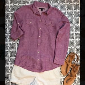 Banana Republic Linen Cotton Chambray Shirt